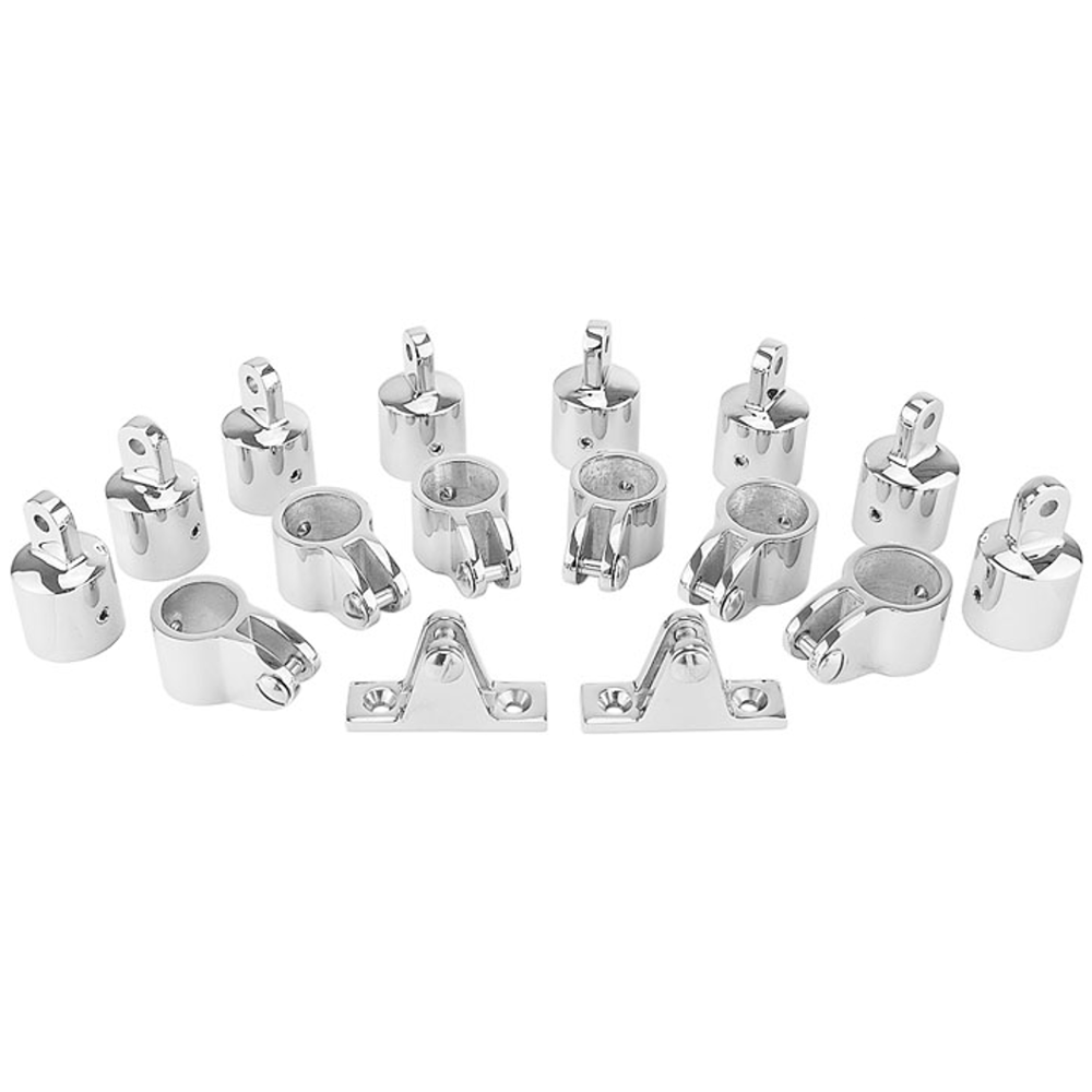 16 PCS BSET MATEL Universal 4-Bow Bimini Top Stainless Steel 316 Marine Hardware Set Deck Hinge Jaw Slide Eye End Fitting Boat Accessories - 25mm - Image 2