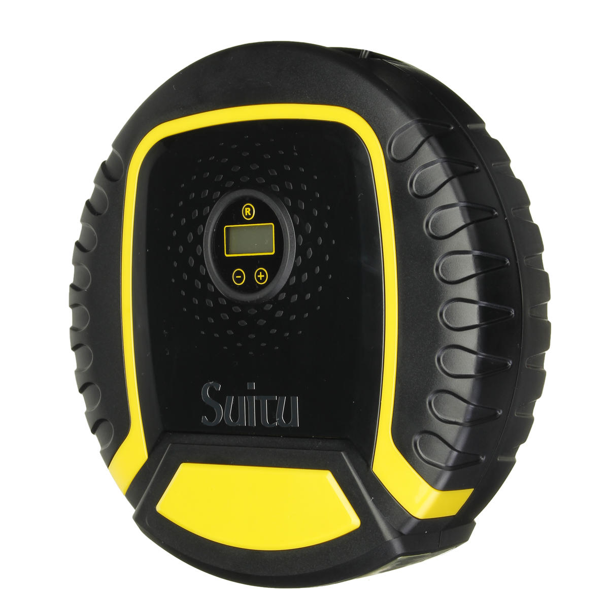 Car Air Pump Car Lighted Tire Pressure Test Auto Portable Hand Pump Emergency Tool With LED Lighting Digital Display - C