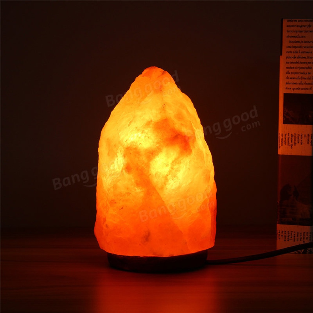 18 X 12CM Natural Himalayan Ionic Air Purifier Rock Crystal Salt Lamp Table Night Light - On/Off Switch - Image 2