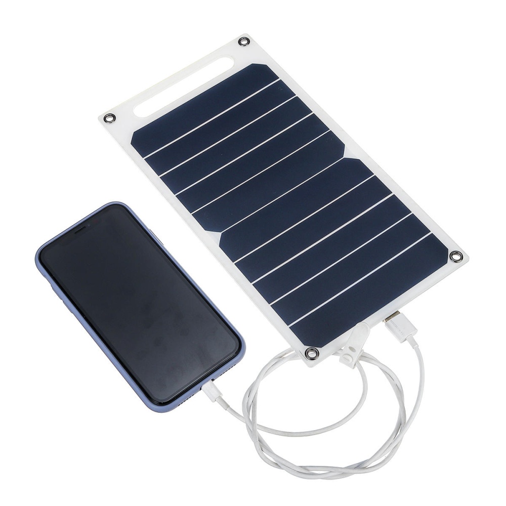 6W 6V 260x140x2.5mm S0506 Portable Semi-flexible Solar Panel with Back Junction Box Single USB Charger + 4xSucker + 2x Carabiner Kit - Image 2