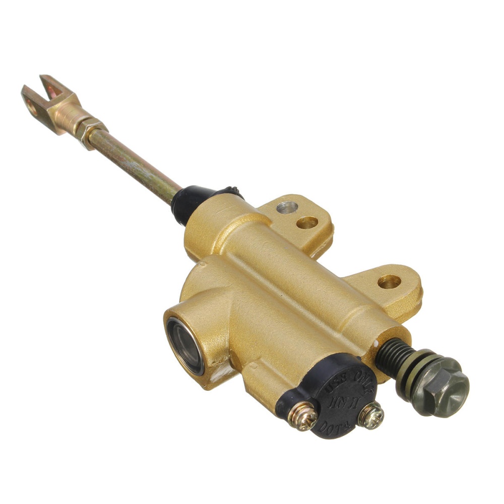 Motorcycle Bike Rear Brake Master Cylinder Internal Oil Pot Golden - Image 2