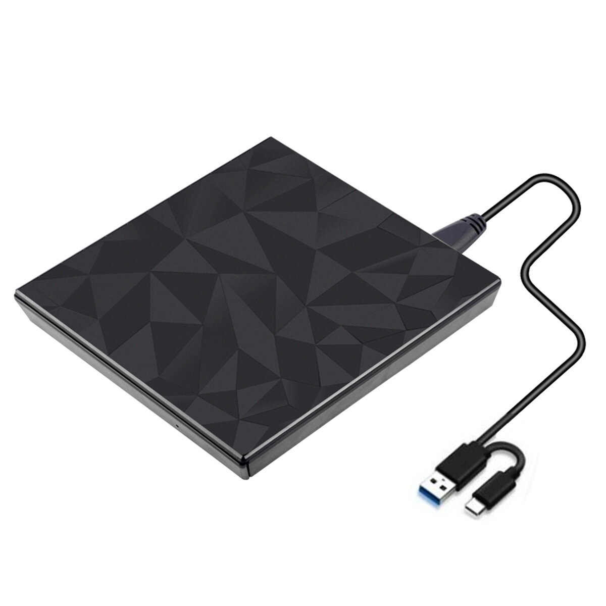 Portable USB 3.0 Black Tray Type External DVD-RW Max.24X High-speed Data Transmission for Win XP Win 7 Win 8 Win 10 Mac - Image 2
