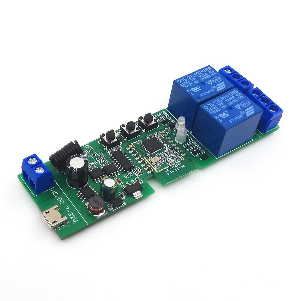 DC5-32V RF 433MHz Ewelink Tuya Smart ZB 2CH Relay Module RF Remote Control Light Switch Works with Alexa Google Home - 5-32V module - Image 2