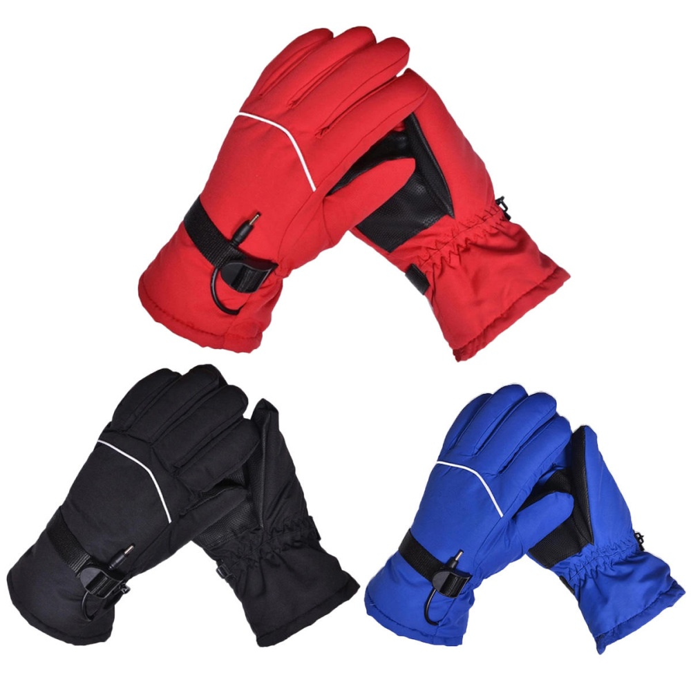 48V/60V Heating Glove Winter Heated Skiing Gloves Waterproof Mittens Thermal Snowboard - 60V Blue - Image 2