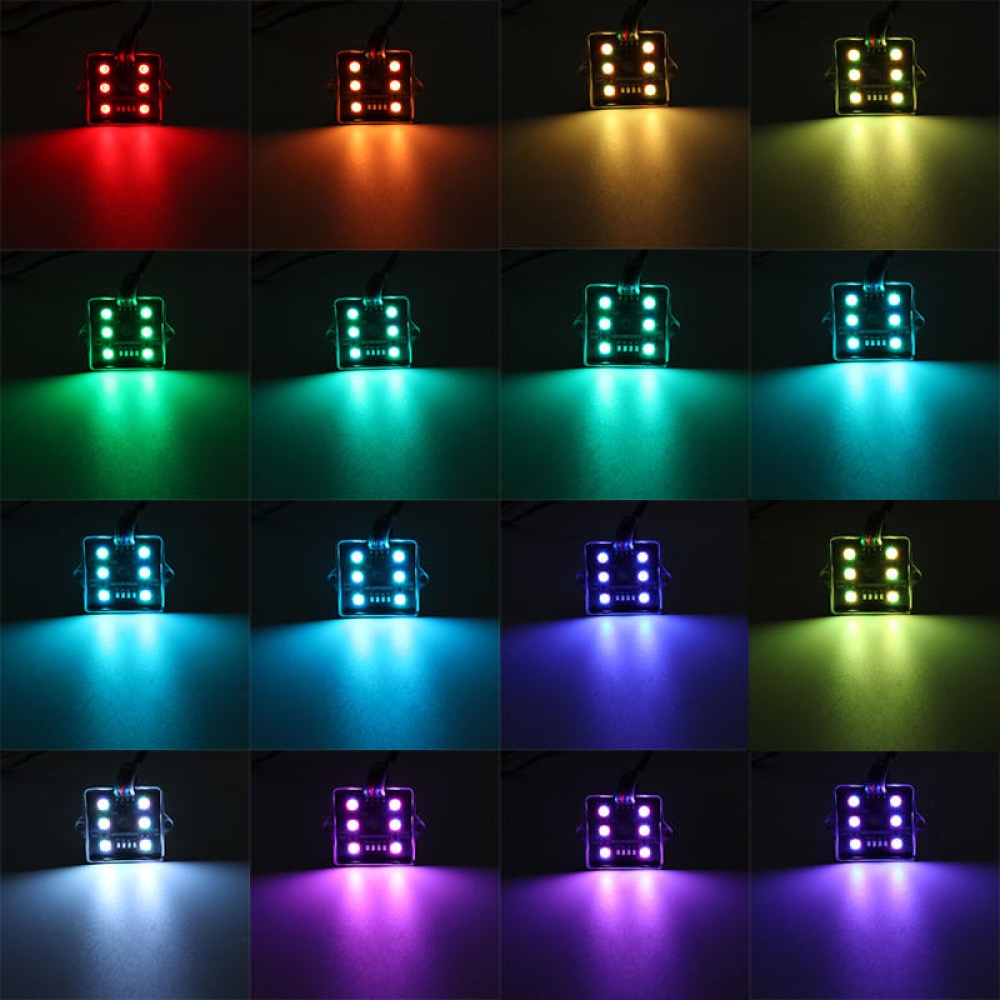 8Pcs RGB 48 LEDs Rock Car Decoration Lights Truck Bed Under Body Light Kit+IR Remote Control - Image 2