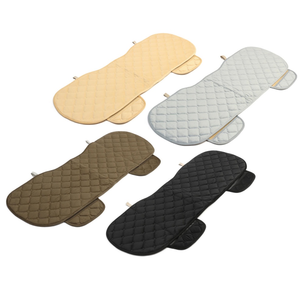 Universal Rhombus Rear Row Car Seat Cover Small Mat Auto Chair Cushion - Grey