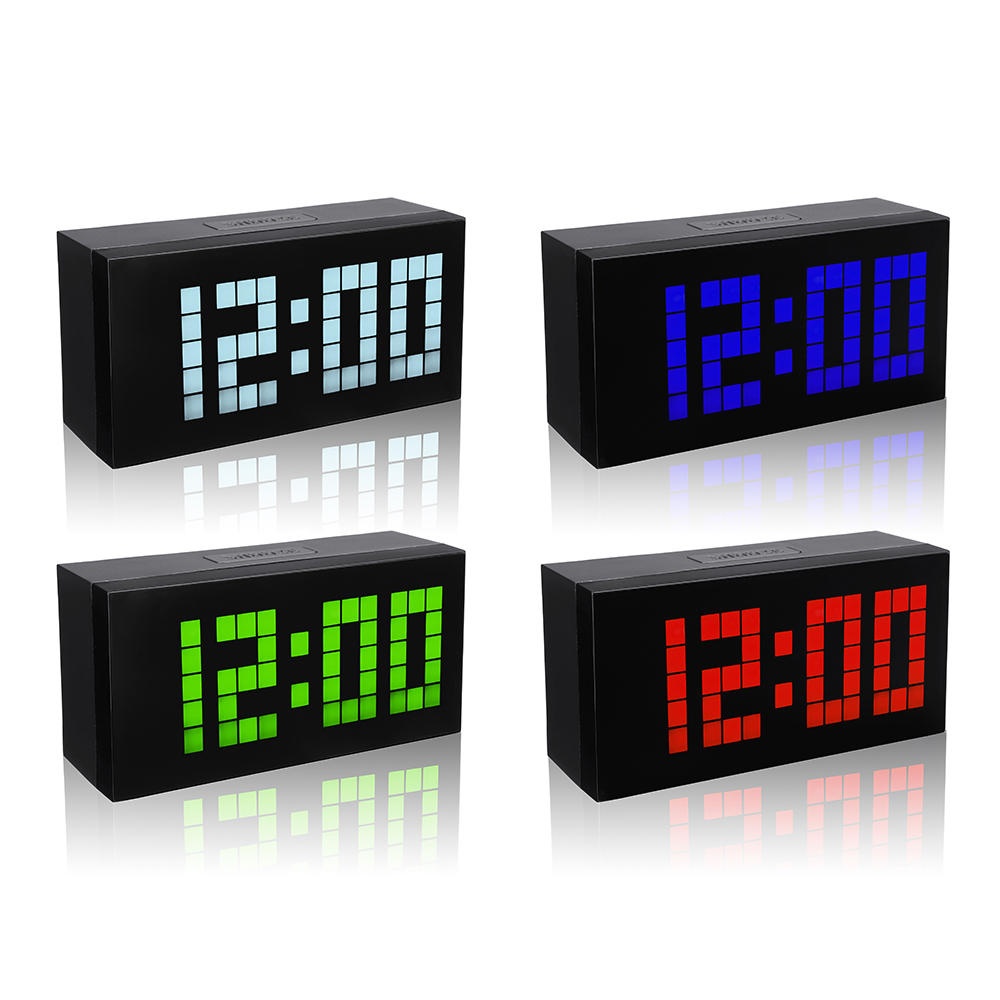 Big Display Large Alarm Clock Time Modern Alarm Clock Smart Clocks Countdown Digital Snooze Clock - Red