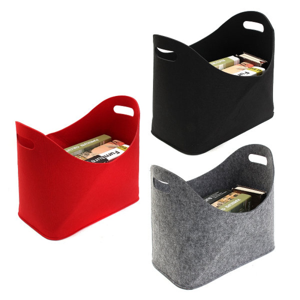 Car Storage Bag Folding Storage Basket Fire Wood Holder Storage Fireside Bin - Red - Image 2