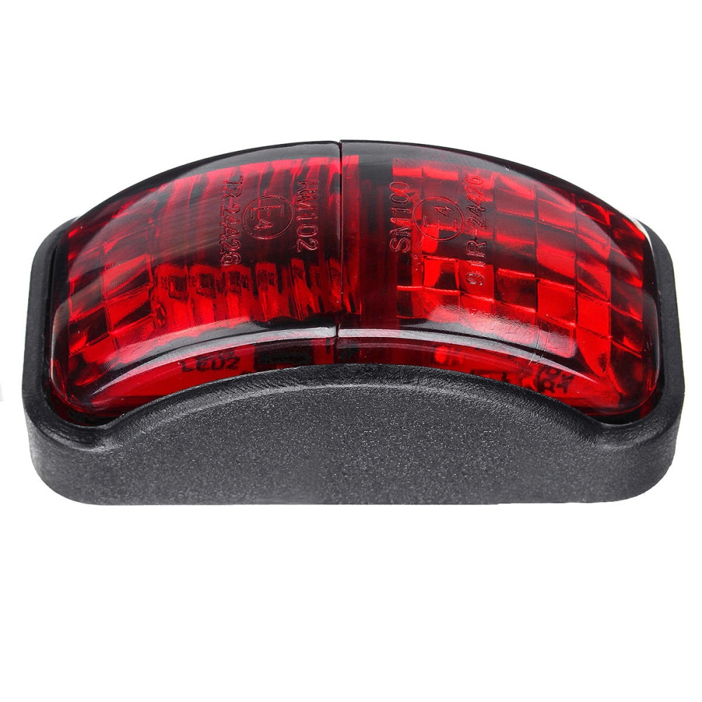 2-SMD LED Side Marker Lights Clearance Lamp 12-30V 54x24mm E4 Red/Yellow/White for Truck Trailer Van - Red - Image 2