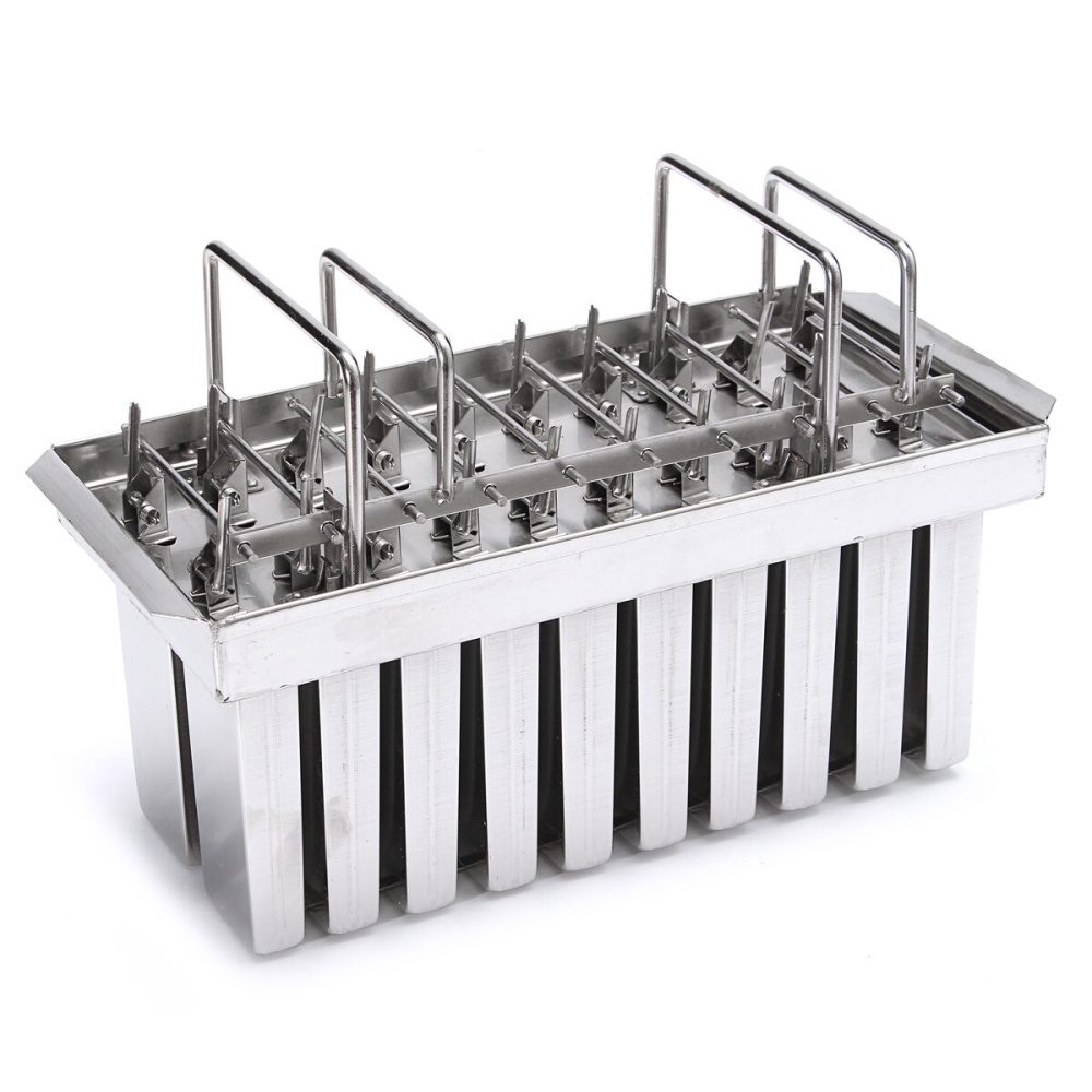 Stainless Steel Mould 20 Cavity 115g Ice Pop Maker Mold Lolly Popsicle Square Ice Cream Stick Holder - Image 2