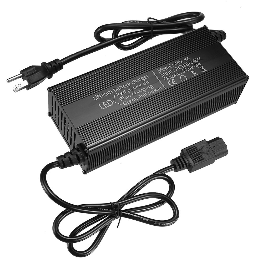 13S 54.6V 8A Lithium Battery Charger for Electric Motorcycle 48V8A Lithium Battery with 180-220V US Plug T-type Output Plug - Plastic shell - Image 2