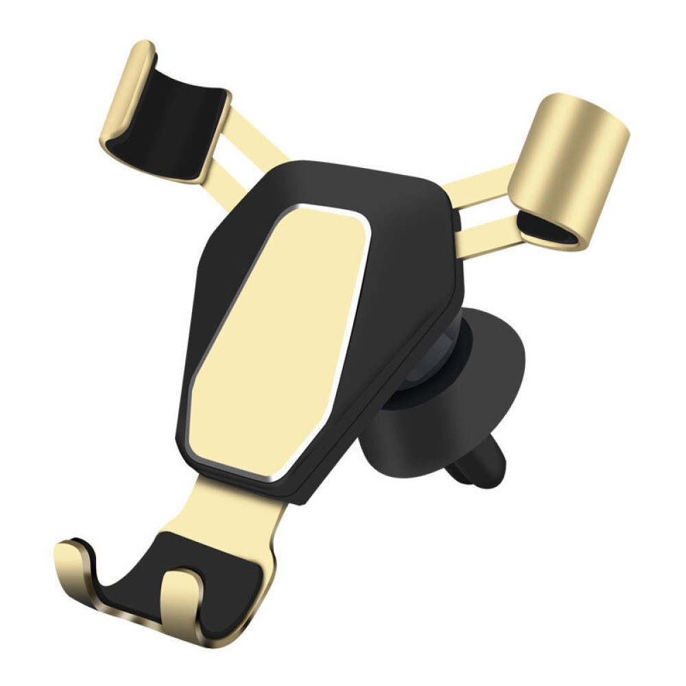 Car Phone Holder Metal Gravity Induction Air Ooutlet Bracket Navigator Universal - Red