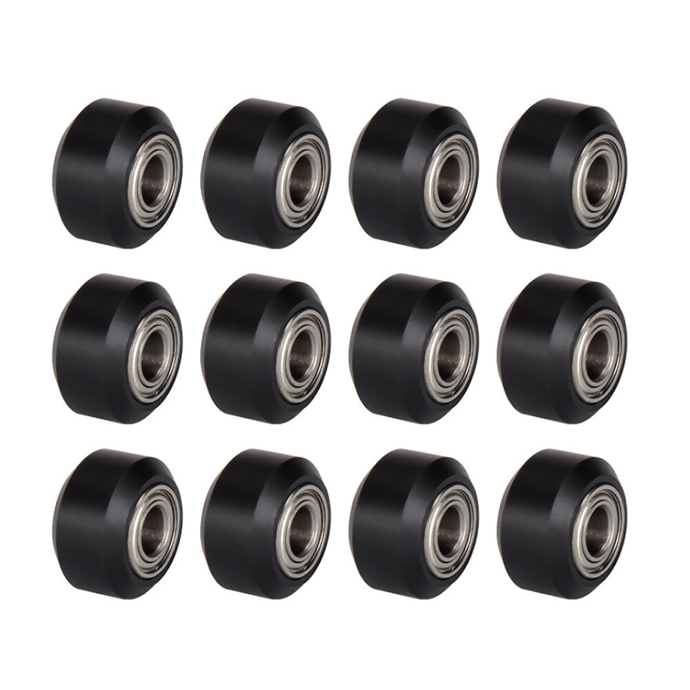 SIMAX3D® 12Pcs/24PcsMini-V Pulley small size POM Pulley White/Black Kits for 3D Printer CNC Parts - Black 24pcs - Image 2