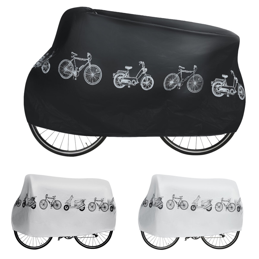 Universal Motor Bicycle Bike Cover Outdoor Waterproof Dustproof UV Protection - White - Image 2