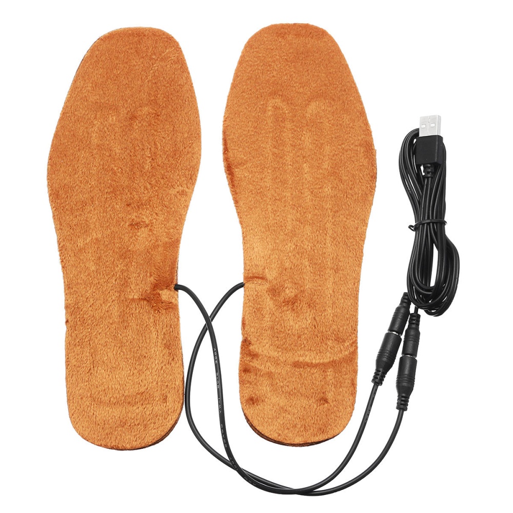 Pair Electirc USB Heating Insole Shoe Pad Rechargeable Electric Foot Warmer - Men - Image 2