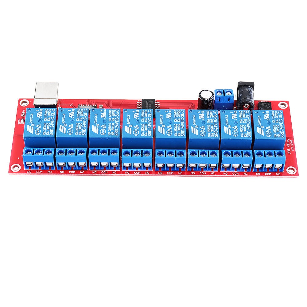 8 Channel 24V HID Driverless USB Relay USB Control Switch Computer Control Switch PC Intelligent Control Relay Module - Image 2