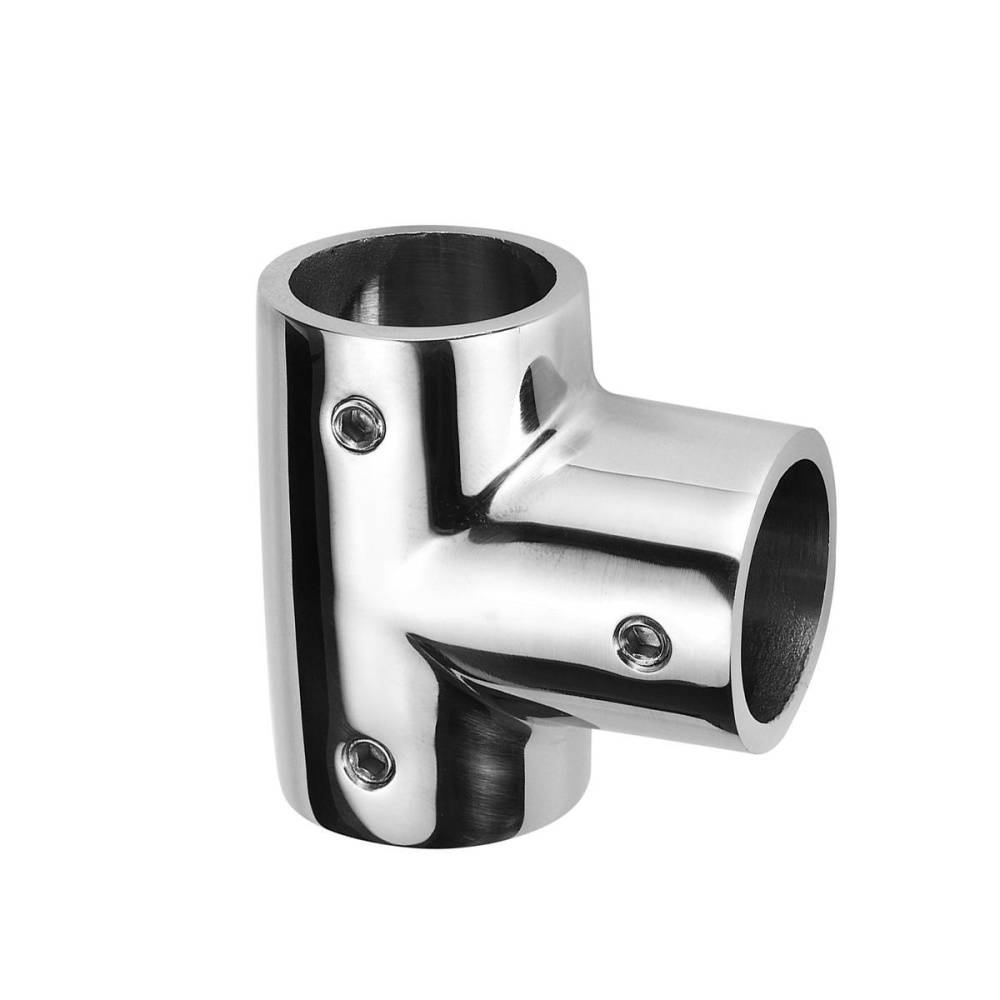 90° 3-way 316 Stainless Steel Pipe Connector Marine Boat Yacht Railing Handrail - 22mm - Image 2