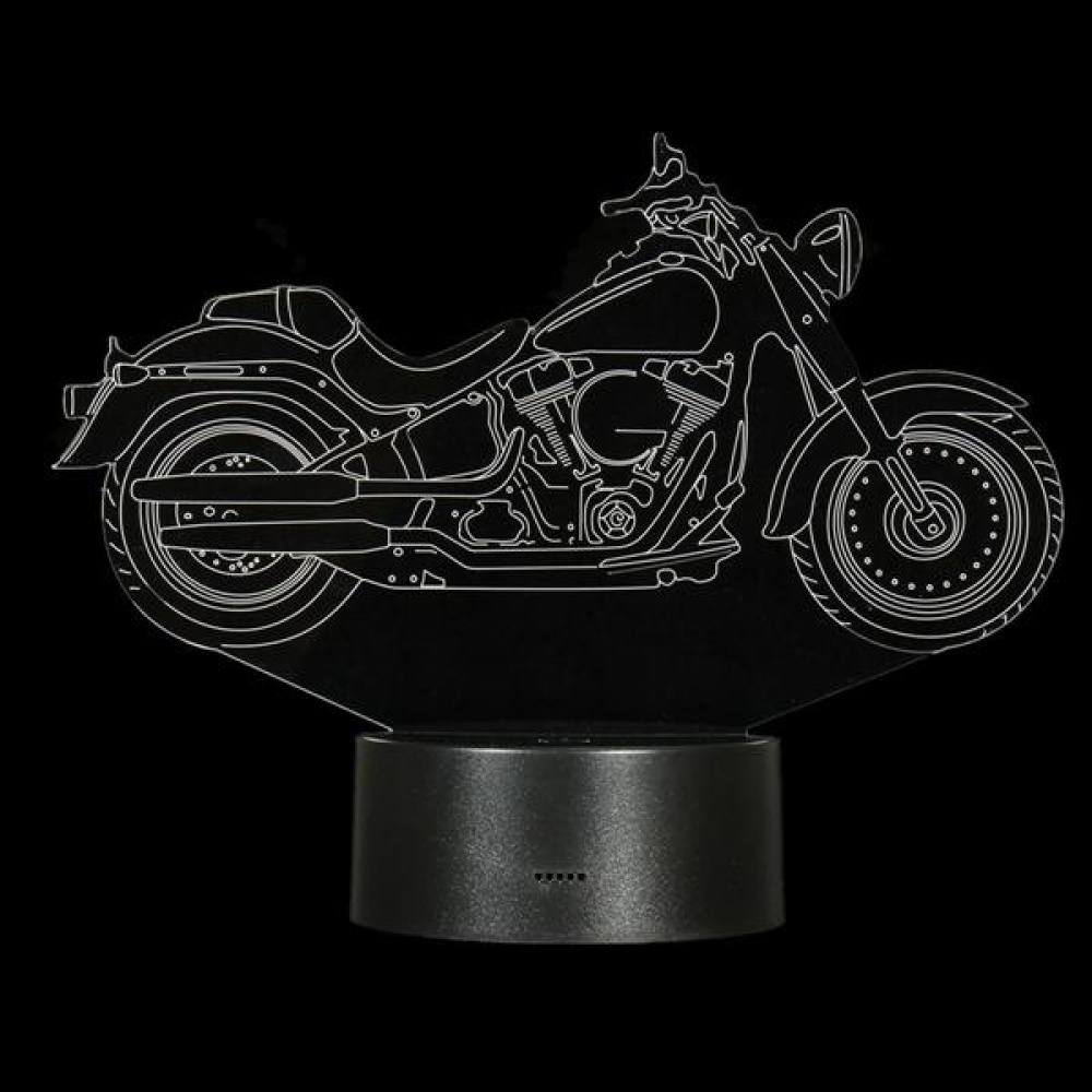 3D Illusion Motorcycle LED Desk Lamp 7 Color Change Touch Switch Night Light - Image 2