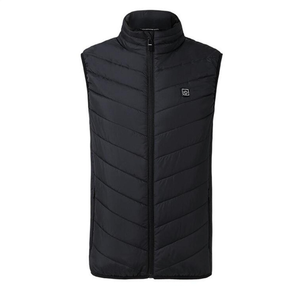 Electric Vest Heated Jacket USB Thermal Warm Cloth Winter Body Warmer - XL Blue - Image 2