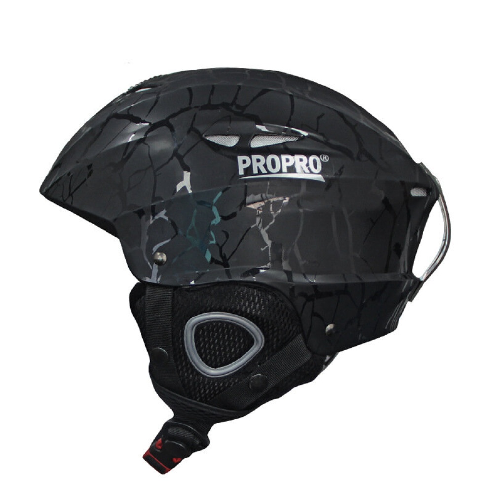 PROPRO Skiing Adults Skiing Helmet For Snowboarding Skating Ultralight ABS+EPS Outdoor Sports Skateboard Helmet - BLack S