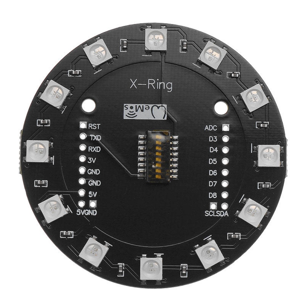 3Pcs X-Ring RGB WS2812b LED Module For RGB Built-in LED 12 Colorful LED Module For WAVGAT ESP8266 RGB - Image 2