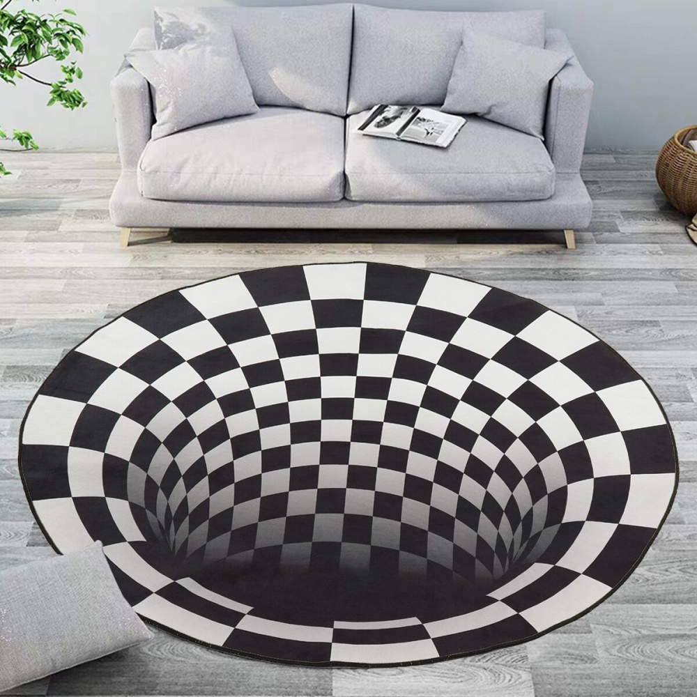 Bakeey Three-dimensional 3D Illusion Carpet Floor Mat Anti-slip Home Room Carpet Floor Door Mat - 160x160cm - Image 2