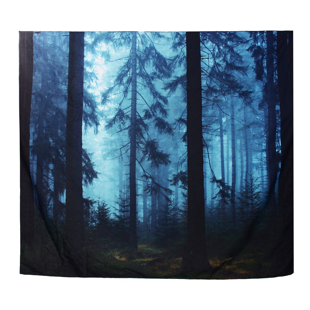 Forest World Map Tapestries Wall Hanging Paper Tapestry Bedspread Dorm Decor - #1 - Image 2