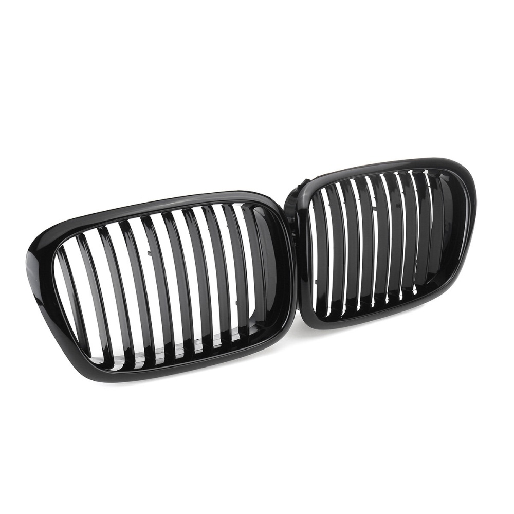 2Pcs Car Glossy Black Front Kidney Grilles For BMW E39 5-Series 525i 528i 530i 540i M5 1997-2003 - Image 2