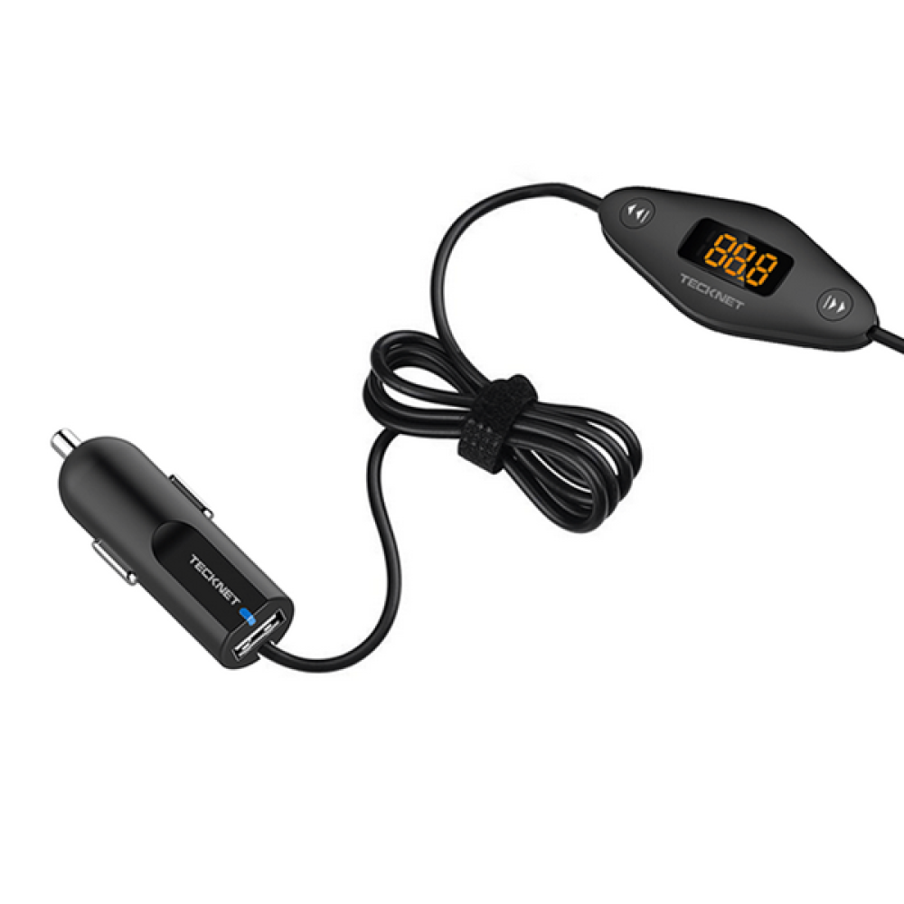 Car FM Transimittervs Hands-free MP3 Player 3.5mm Headphone with Universal USB Car Charger - Image 2