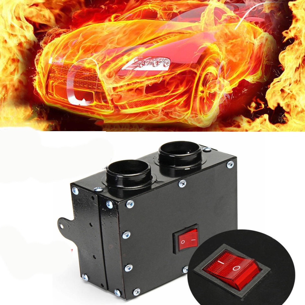 600W Auto Truck Defrosting Demister Electric Car Heater 12V/24V Van Double Hole Heating Air Conditioner - B - Image 2