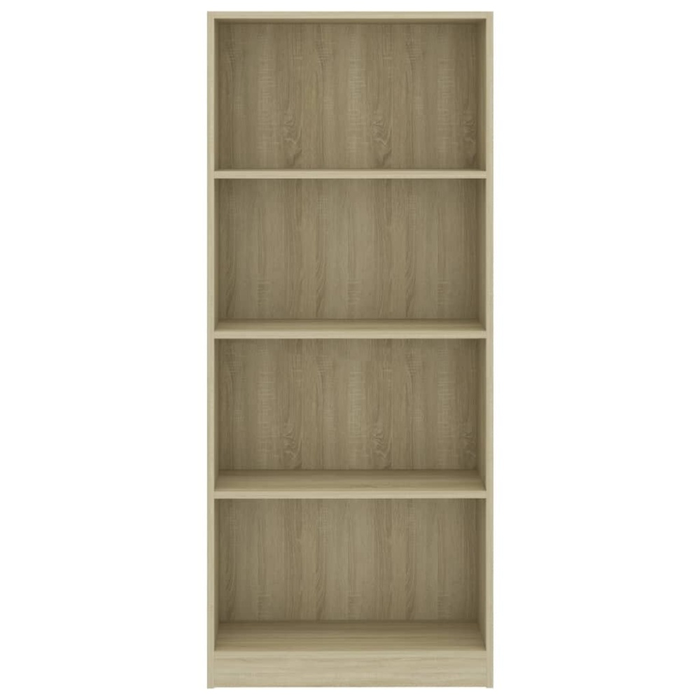 4-Tier Book Cabinet Sonoma Oak 23.6"x9.4"x55.9" Chipboard - Image 2