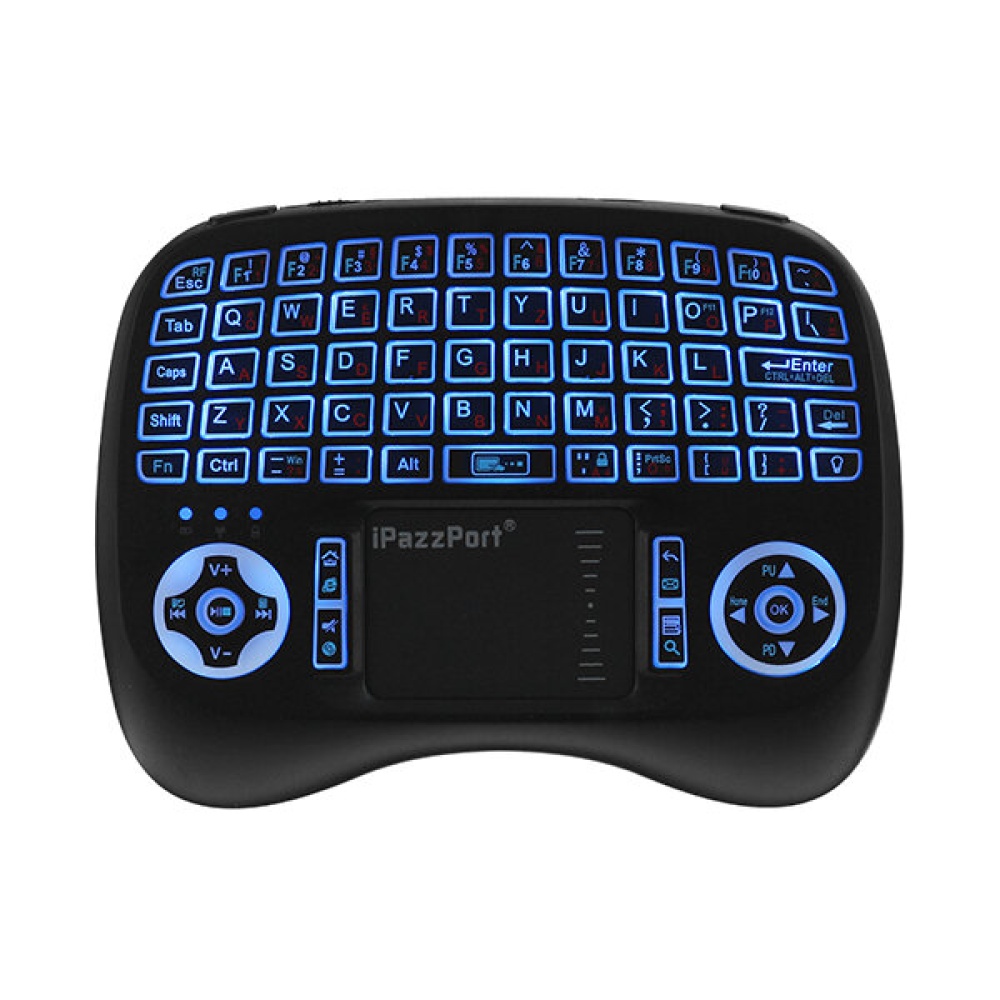 iPazzPort KP-810-21T-RGB German Three Color Backlit Mini Keyboard Touchpad Airmouse - Image 2