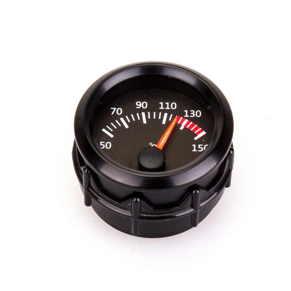 12V Oil Temperature Gauge Vehicle Meter Black Shell 2 Inch 52mm - Image 2