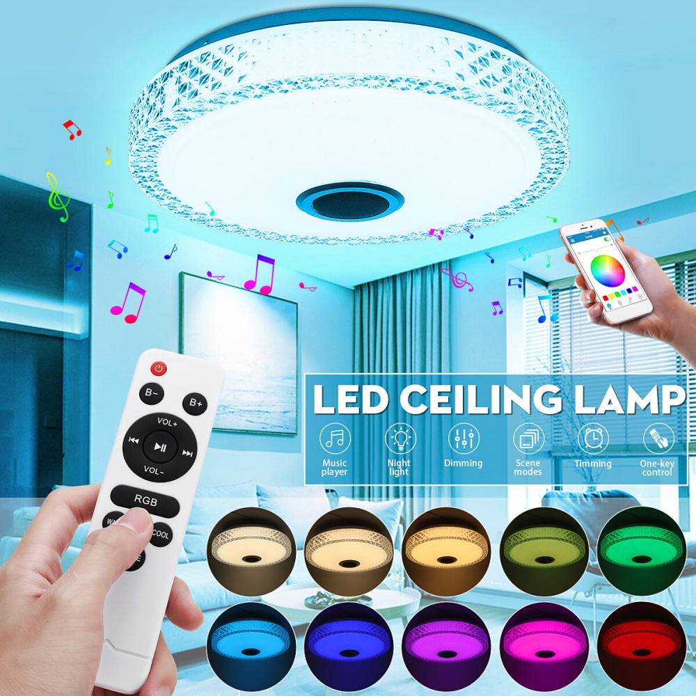 48W APP Control Dimmable Ceiling Lamp LED Bluetooth Smart Ceiling Light - APP+Remote Control - Image 2