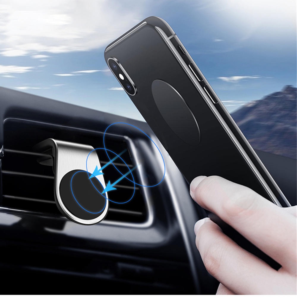 Magnetic Car Phone Holder Navigator Bracket Metal Car Bracket - Black - Image 2