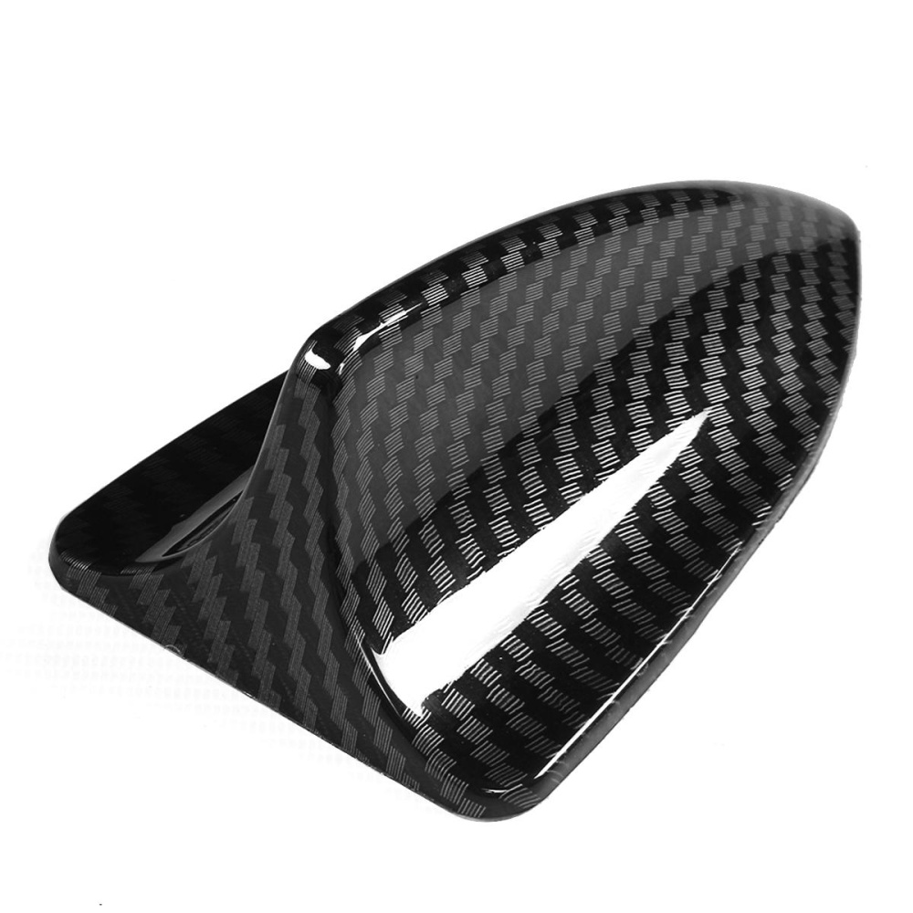 Universal Carbon Fiber Look Shark Fin Antenna Cover Radio FM/AM Aerial Trim - Image 2