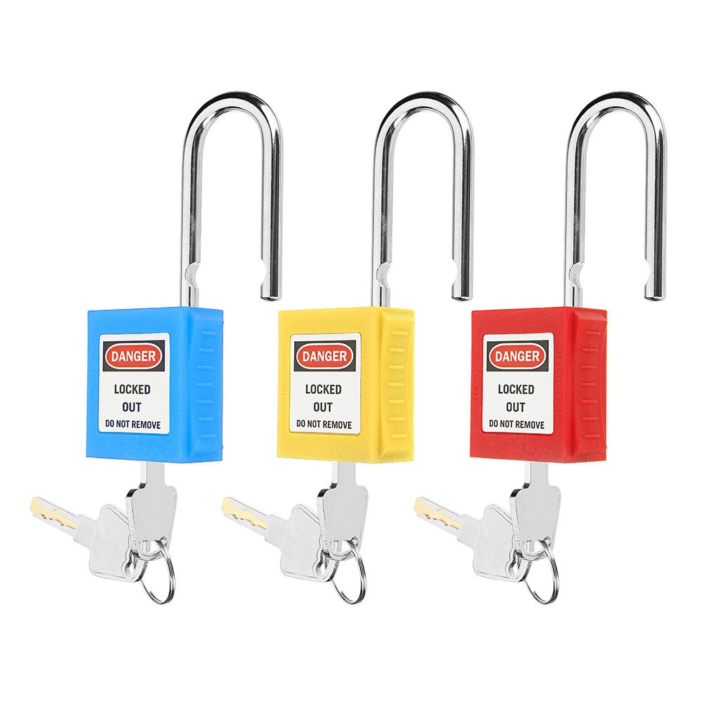 38mm Keyed-Alike Message Padlock Sets ABS Steel Lock Plastic Security Industry Padlock - Red - Image 2