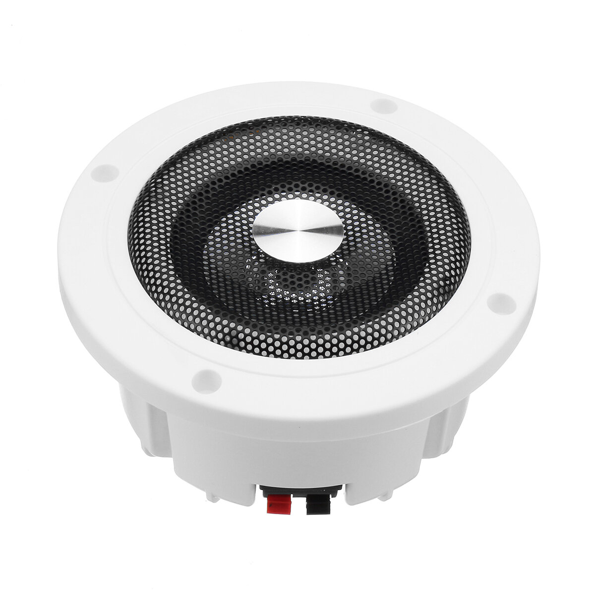 WEAH-450A 2 Pic 6 Inch In-Ceiling In-Wall Round Speakers Audio Stereo Sound Subwoofer for Home Surround System - White - Image 2