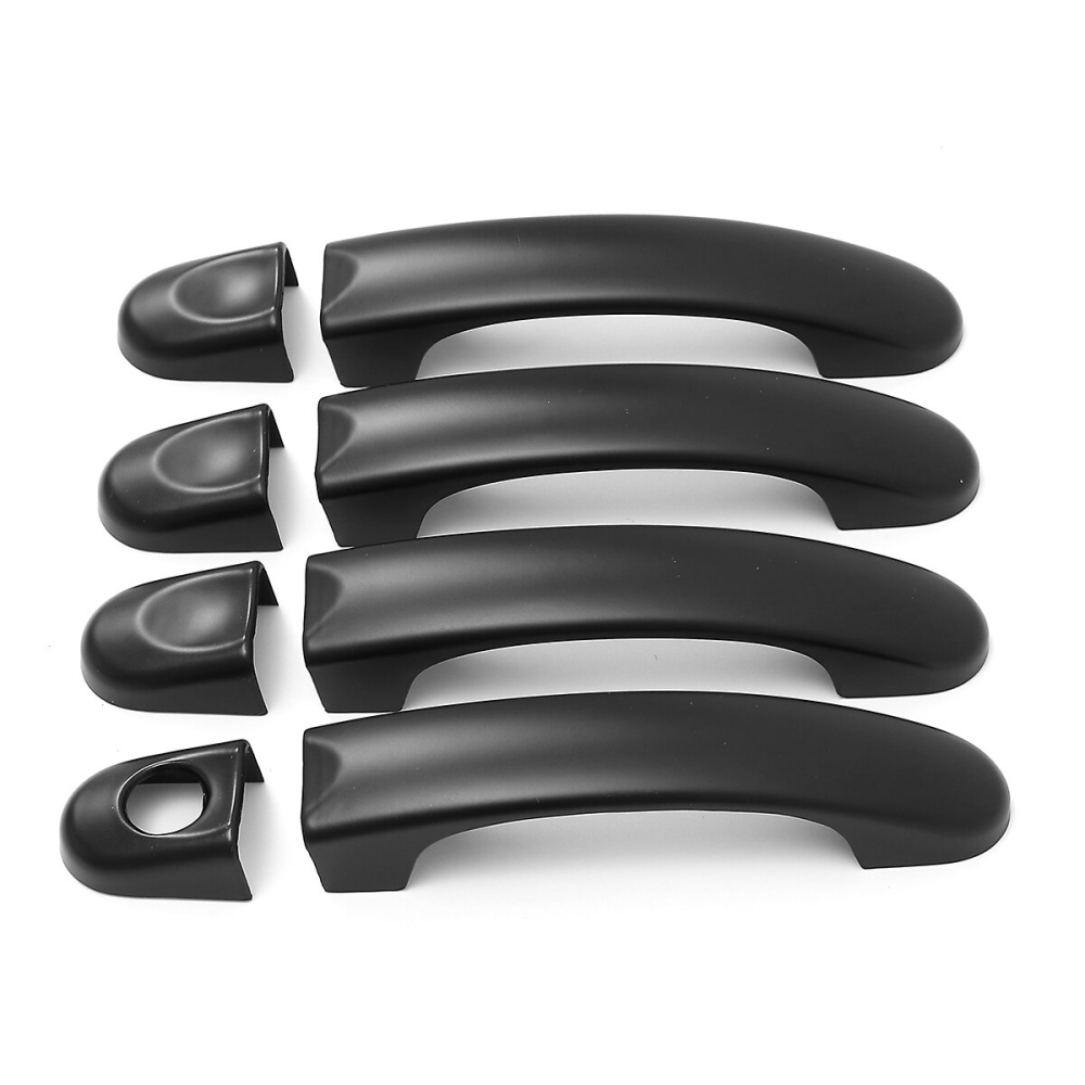 8Pcs Set Matte Black Exterior Door Handle Cover For VW Transporter T5 T6 Caddy Van - Image 2