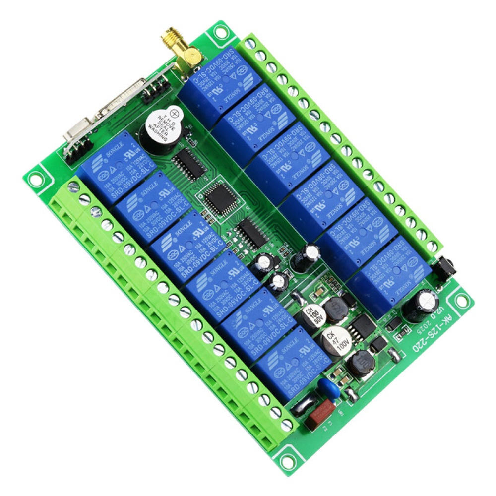 DC24V 12 Channel 220V Wireless Receiving Controller Remote Control Switch with Industrial Large Handle Remote Control - 315MHz DC12-36V - Image 2