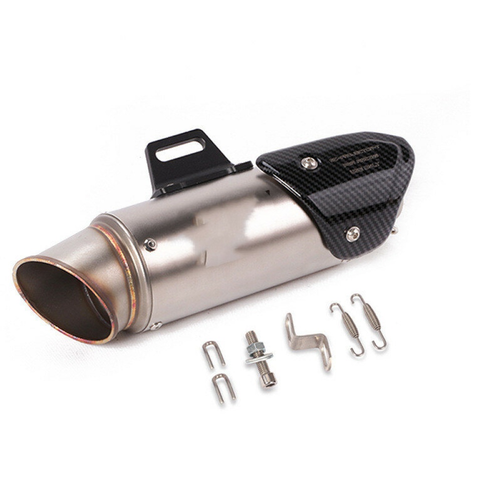 60-89mm Motorcycle Steel Short Exhaust Muffler Pipe Universal - #3 - Image 2