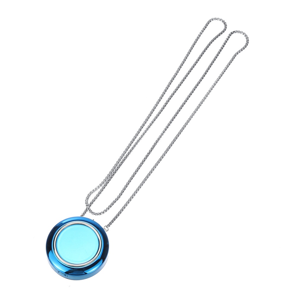 Portable Necklace Air Purifier PM2.5 Smoke Electric Filter Cleaner Negative Ion - Blue