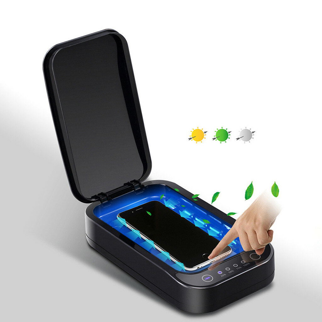 Bakeey A01 Multi-functional Double UV Watch Disinfection Phone Sterilizer Box Jewelry Phones Cleaner with Aromatherapy - White NO.1 - Image 2