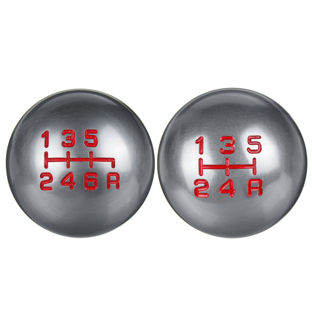 5/6 Speed Alloy Gray Gear Shift Knob Round Ball Shape M10x1.5 Thread For Honda Civic City CRV - 5 Speed - Image 2