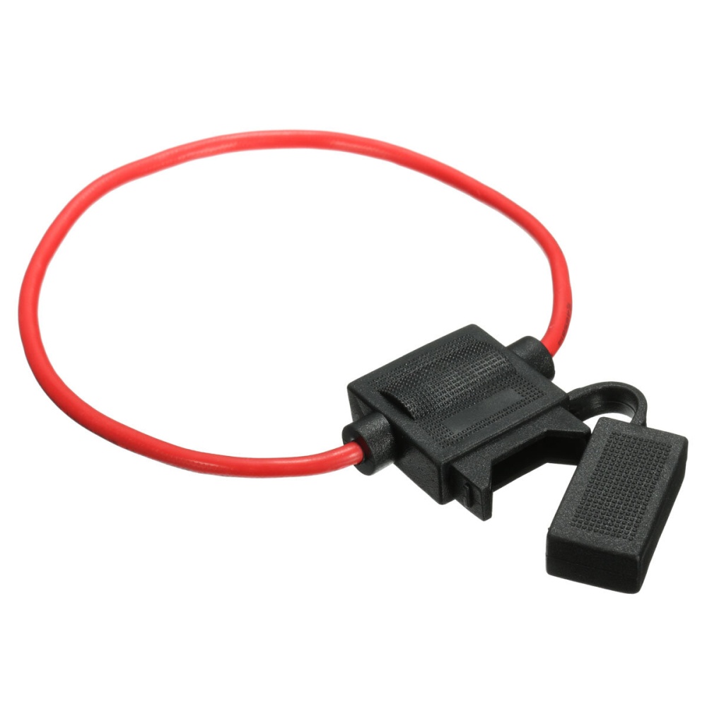 12V Car In-line Standard Blade Fuse Holder Waterproof with 5A 10A 15A 20A 25A 30A Fuses - Image 2