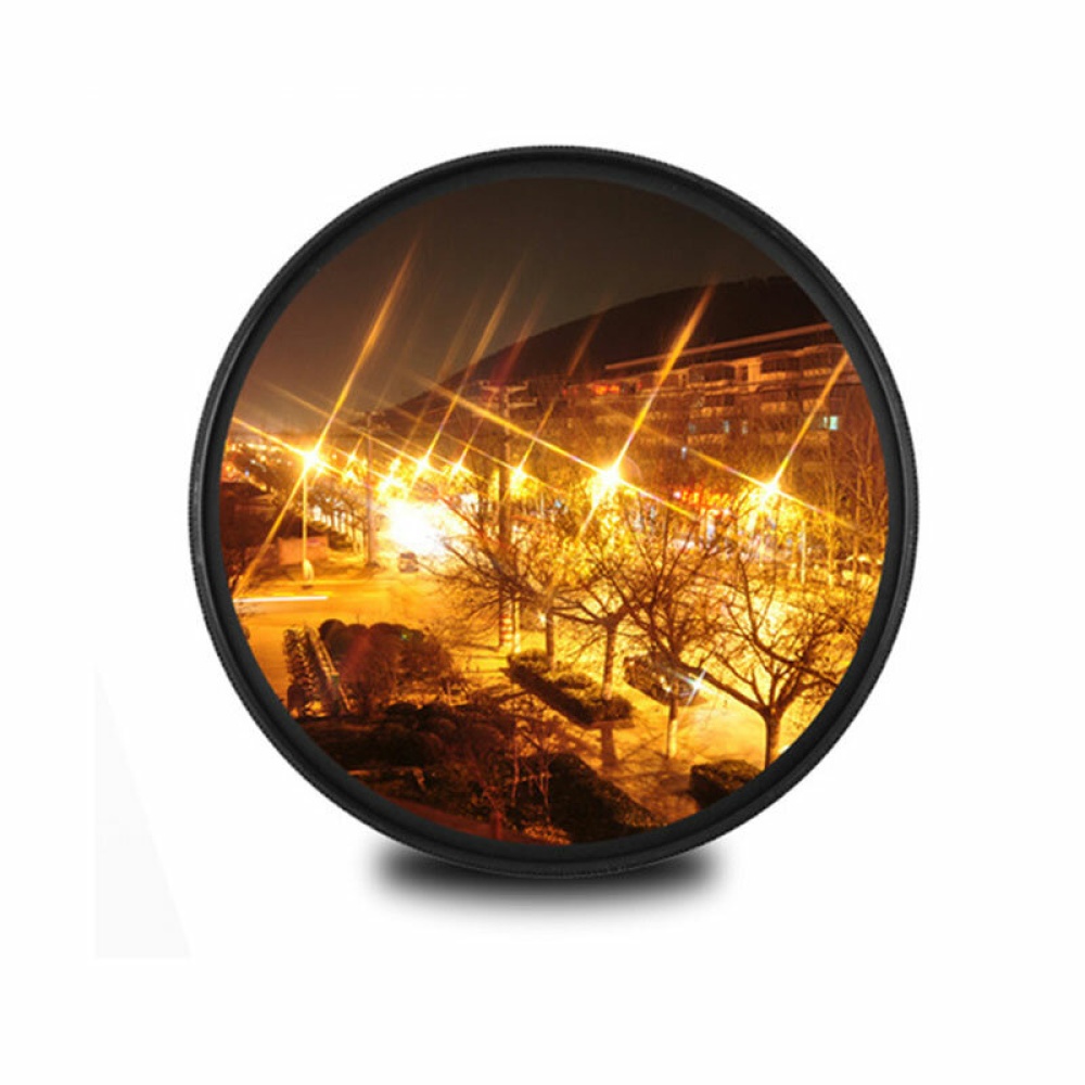 JSR 6 Point ABS Optical Glass Fader Star Line Lens Filter 52/58/67/72/77/82mm For Canon For Nikon For Sony - 67mm