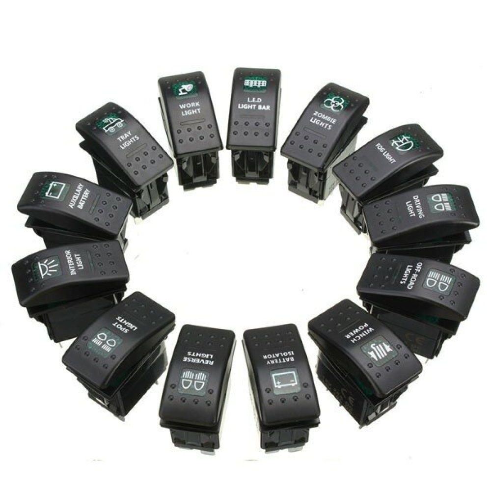 Car Marine Boat Toggle Rocker Switch Carling Narva ARB Style Dual LED Bar ON-OFF - 012