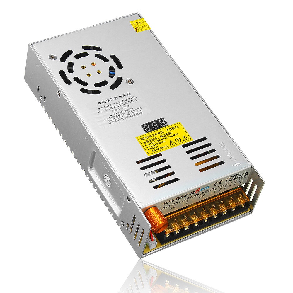 Switching Power Supply AC 110/220V to DC 0-48V 10A 480W Transformer Adjustable with Digital Display - Image 2