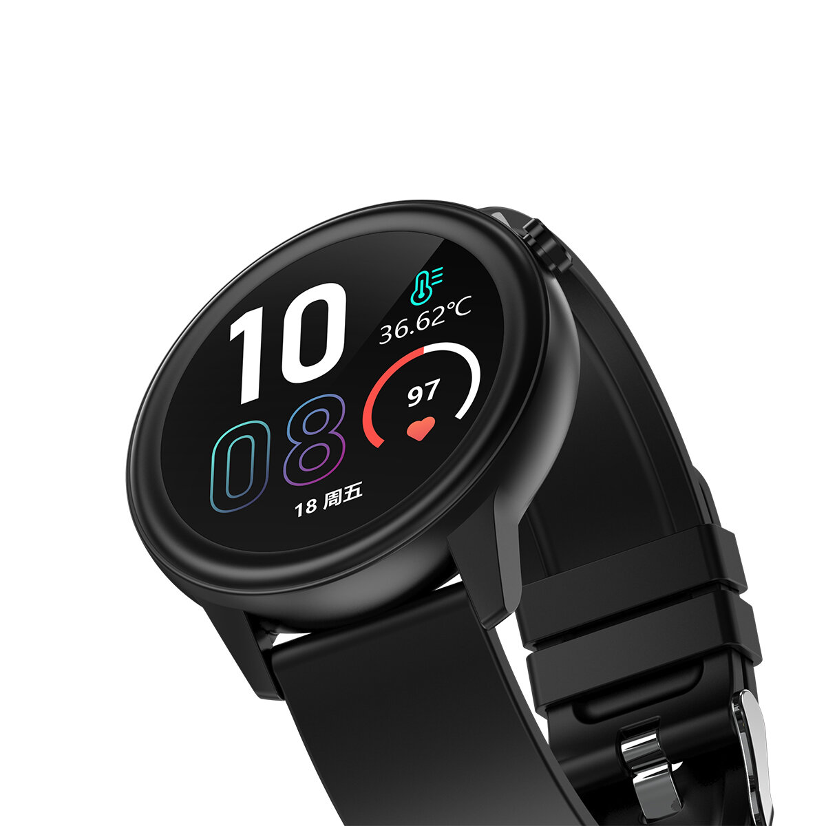 Bakeey F81 Temperature Measure Heart Rate Blood Pressure Oxygen Monitor Respiration Rate Weather Forecast IP68 Waterproof Smart Watch - NO.1 - Image 2