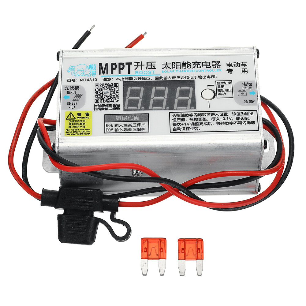 Boost MPPT Solar Controller for 24V 36V 48V 60V 72V Battery Solar Electric Vehicle Step-up for Lead-acid Lithium Battery